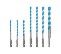 Bosch 7x Coffret de forets EXPERT HEX-9 Multi Construction | pour Béton, Carreaux de céramique tendres, Ø 5,00, 5,50, 6,00, 6,00, 7,00, 8,00, 10,00 mm Professional Accessoire Perceuse