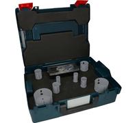 Bosch 8x Coffret de scies trépans PRO Multi Material Power Change Plus - L-Boxx (pour Bois résineux, Cloison sèche, Ø 20, 30, 44, 60, 68, 114 mm, Professional Accessoire Perceuses/visseuses rotatives)