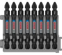 Bosch Embouts de vissage PRO Impact double tête PH2 65 mm 8 pièces avec insert Pick and Click