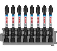 Bosch Professional Pack 8 embouts cruciformes PH2 50 mm Impact Control Pick & Click Framboise