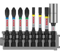 Bosch Professional 8 pièces Pack d'Embouts de Vissage (Impact Control, T/PZ/PH Bits, Longueur 25 mm, Pick and Click, Accessoires de visseuse à percussion)