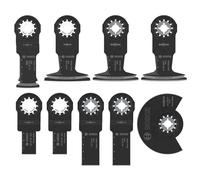 Bosch 9x Coffret de lames Wood and Soft Metal (pour Métaux non ferreux, Panneaux plastifiés, 134 x 104 mm, Professional Accessoire Outil multifonction)