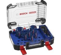 Bosch 9x Coffret universel de scies trépans EXPERT Multi Material PC Plus (pour Bois avec métal, Brique, Ø 22-68 mm, Professional Accessoire Perceuses)