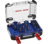 Bosch 9x Coffret universel de scies trépans EXPERT Multi Material PC Plus (pour Bois avec métal, Brique, Ø 22-68 mm, Professional Accessoire Perceuses)
