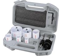 Bosch 9x PRO Multi Material PC Plus Jeu de scies trépans filetées (pour Acier, Plaque de plâtre, Ø 20, 25, 32, 38, 51, 64 mm, Professional Accessories Perceuses)