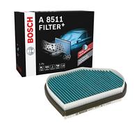 Bosch A8511 - Filtre d'habitacle anti-odeurs et anti-bactérien Filter+ - filtre à poussière et à pollen