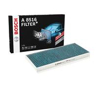 Bosch A8516 - Filtre d'habitacle anti-odeurs et anti-bactérien Filter+ - filtre à poussière et à pollen