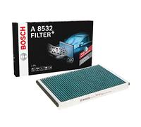 Bosch A8532 - Filtre d'habitacle anti-odeurs et anti-bactérien Filter+ - filtre à poussière et à pollen