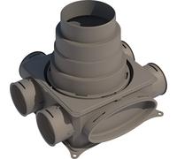 BOSCH Accessoire pour ventilation résidentielle VK 125-B Caisson de distribution d'air en plastique simple couche - 7738100818