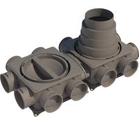 BOSCH Accessoire pour ventilation résidentielle VK 125-H Caisson de distribution d'air en plastique, horizontal - 7738100819