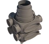 BOSCH Accessoire Ventilation résidentielle VK 125-V Caisson de distribution d'air en plastique, vertical - 7738100820