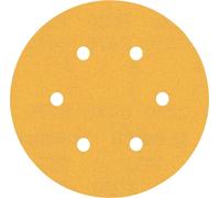 BOSCH ACCESSOIRES 50x papier abrasif Expert C470 avec 6 trous (pour bois dur, peinture sur bois, Ø 150 mm, grain 220, ponçage excentrique)