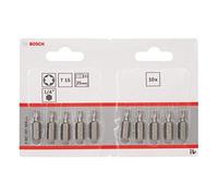 Bosch Accessories 10 Pièces Jeu de Embouts de Vissage Qualité Extra-dure pour Vis Torx, T15 Epaisseur, 25mm Longueur