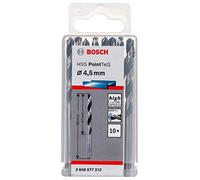 Bosch Accessories 10x forets hélicoïdaux HSS PointTeQ (pour métal, 4,5 x 47 x 80 mm, accessoires pour perceuses-visseuses)