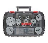 Coffret universel Bosch Professional - 14 pièces Progressor for Wood and Metal (20; 22; 25; 32; 35; 40; 44; 51; 60; 64; 76mm, livré avec 1 adaptateur et 2 forets de centrage HSS)