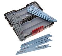 Bosch Accessories 15 pièces Lame de scie sabre Ensemble bois et métal (pour le bois et le métal, Toughbox, accessoires scie sabre) Blanc