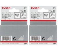 Bosch Accessories 1609200367 Agrafes 12/11,4 mm 1000 pièces Type 53 (Lot de 2)