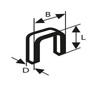 Bosch Accessories 1609200374 Agrafe à dos étroit Type 55 résinée 6 x 1,08 x 23 mm 1000 pièces