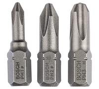 Bosch Embouts de vissage courts 2607001752 - qualité extra-dure PH1/PH2/PH3 25 mm - lot de 3