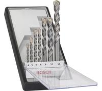 Bosch Accessories 2607010545 Jeu de forets hélicoïdaux à béton en métal dur 7 pièces 4 mm, 5 mm, 6 mm, 6 mm, 8 mm, 10 mm, 12 mm Queue cylindrique 1 jeu