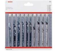 Bosch Kit 10 lames pour scie sauteuse Wood – pour bois résineux, contreplaqué, aggloméré