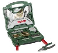 BOSCH Jeu d'accessoires X-Line 70 pièces avec pinces dans un coffret d'accessoires 2607017197