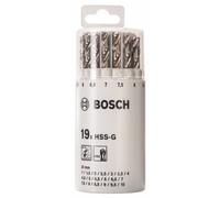 Bosch Accessories 2607018361 Boîte en plastique ronde de forets à métaux rectifié HSS-G DIN 338