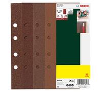 Set de papiers abrasifs pour ponceuse vibrante perforé Bosch Accessories 2607019499 Grain 60, 80, 1
