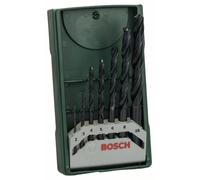 Bosch Accessories 2607019673 Set de 7 forets à métaux mini-X-Line Diamètre 2/3/4/5/6/8/10 mm Noir