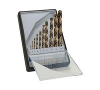 Set de 10 forets à métaux rectifiés HSS-co Robust Line, pointe de perçage 135° BOSCH 2607019925