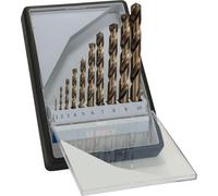 Set de 10 forets à métaux rectifiés HSS-co Robust Line, pointe de perçage 135° BOSCH 2607019925