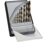 Bosch Accessories 2607019925 HSS Jeu de forets pour le métal 10 pièces 1 mm, 2 mm, 3 mm, 4 mm, 5 mm, 6 mm, 7 mm, 8 mm, 9 mm, 10