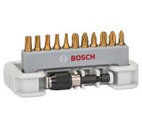 Bosch Accessories 2608522126 Set de 11 Embouts de vissage avec porte-embout ph1/ ph2/ ph3/ pz1/ pz2/ pz3/ t10/ t15/ t20/ t25/ t30/ 25 mm