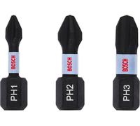 Bosch Accessories 2608522470 Embout cruciforme 3 pièces cruciforme Phillips