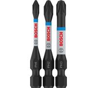 Bosch Accessories 2608522491 Lot de 3 embouts de vissage Impact Control PH (50 mm, tige hexagonale, Pick and Click, accessoires visseuse à percussion)