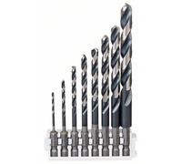 Bosch Accessories 2608577139 Jeu de forets pour le métal 2 mm, 3 mm, 4 mm, 5 mm, 6 mm, 7 mm, 8 mm, 10 mm tige hexagonale 8 pc(s)