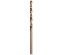 Forêt à Métaux Rectifié HSS-Co, DIN 338, 135° Angle de Coupe, 43mm Longueur Utile, 4.1mm Diamètre, Lot de 10