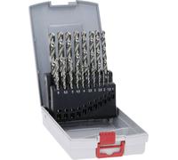 Bosch Accessories 2608587013 HSS Jeu de forets pour le métal 19 pièces 1 mm, 2 mm, 3 mm, 4 mm, 5 mm, 6 mm, 7 mm, 8 mm, 9 mm, 10