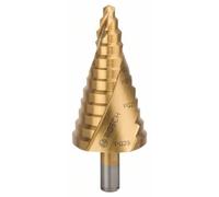 Bosch Accessories 2608587435 HSS Foret étagé 6 - 37 mm, PG7 - PG29 TiN Longueur totale 93 mm tige à 3 surfaces 1 pc(s)
