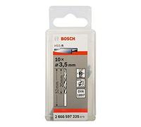 Bosch Foret métal HSS‑R DIN 1897 Ø 3,5 mm Long. 52 mm Tige cylindrique 10 pièces