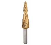 Bosch Accessories 2608597525 HSS Foret étagé 4 - 12 mm TiN Longueur totale 66.5 mm tige à 3 surfaces 1 pc(s)
