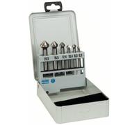 Bosch Accessories 2608597527 Jeu de fraises coniques 6 pièces 6.3 mm, 8.3 mm, 10.4 mm, 12.4 mm, 16.5 mm, 20.5 mm HSS tige cylindrique 1 set