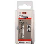 Bosch Accessories 2608597583 Foret à métaux à double pointe rectifié HSS-G Ã˜ 3,1 mm 10 pièces