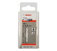 Bosch Accessories 2608597587 Foret à métaux à double pointe rectifié HSS-G Ø 3,5 mm 10 pièces