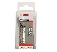 Bosch Accessories 2608597599 Foret à métaux à double pointe rectifié HSS-G Ã˜ 6 mm 10 pièces