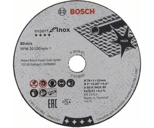 Bosch Accessories 2608601520 Disque de séparation Expert for Inox A 60 R INOX BF, 76 mm, 10 mm, 1 mm (5 pièces)