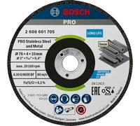 Bosch Accessories 2608601705 2608601705 Disque à ébarber Diamètre 76 mm Ø de perçage 10 mm 2 pc(s)
