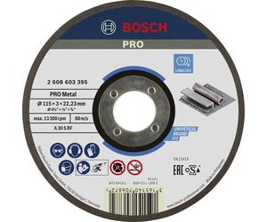 Bosch Accessories 2608603395 2608603395 Disque à tronçonner 115 mm acier