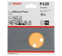 Kit de 5 papiers 125 mm 120 Bosch
