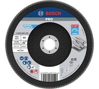 Bosch 1x Plateau à lamelles PRO Metal X571, version plate sur fibres (pour Acier, Acier inoxydable, Ø 180 mm, Grain 80, Professional Accessoire Grande meuleuse angulaire)